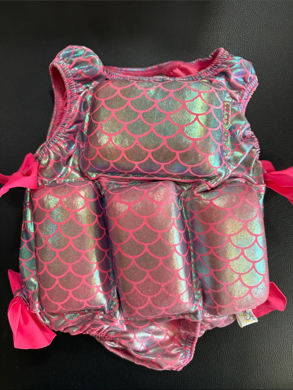 My Pool Pal XS 20-30lb Mermaid Float Swimsuit Vest in Teal and Pink - Picture 2 of 6